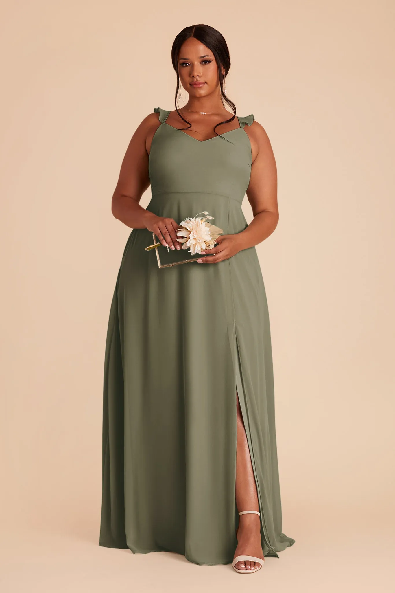 Doris Chiffon Dress - Moss Green sold by Birdy Grey product image thumbnail 5