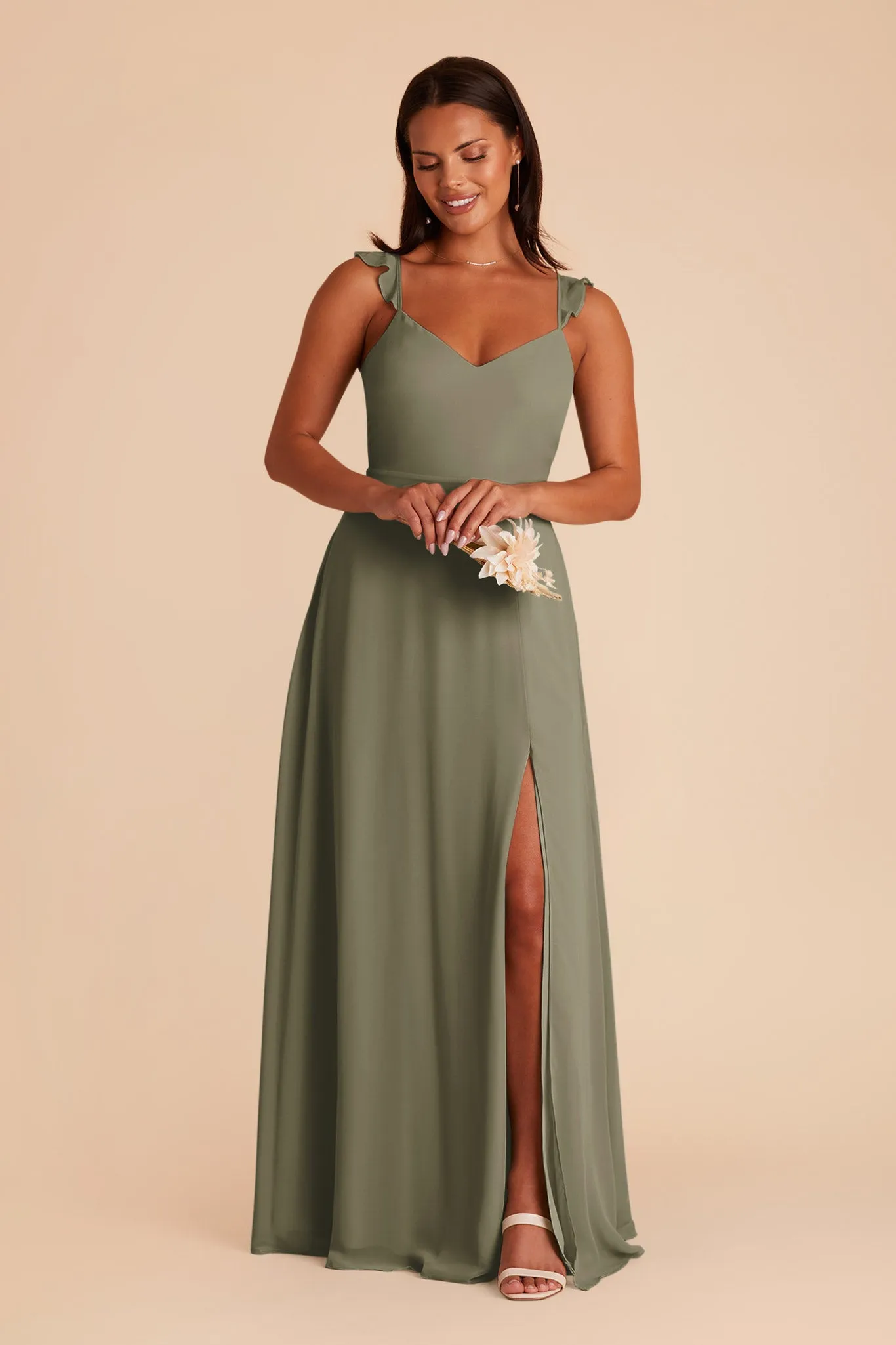 Doris Chiffon Dress - Moss Green sold by Birdy Grey product image thumbnail 3