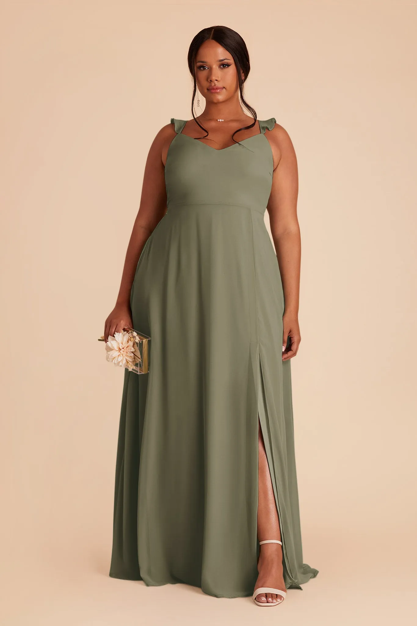Doris Chiffon Dress - Moss Green sold by Birdy Grey product image thumbnail 2