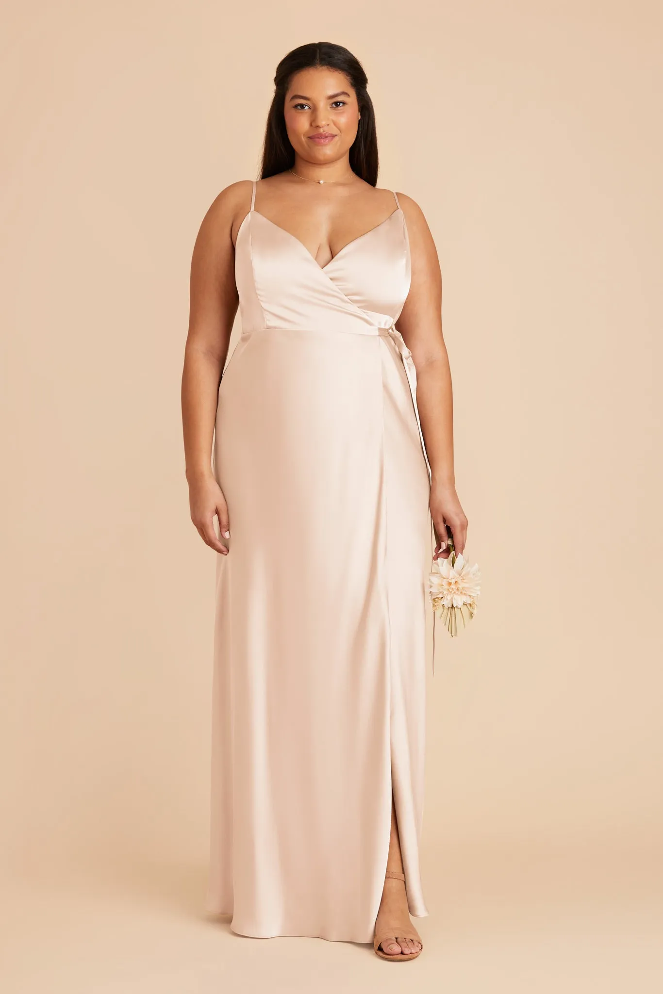 Cindy Matte Satin Dress - Champagne sold by Birdy Grey product image thumbnail 2