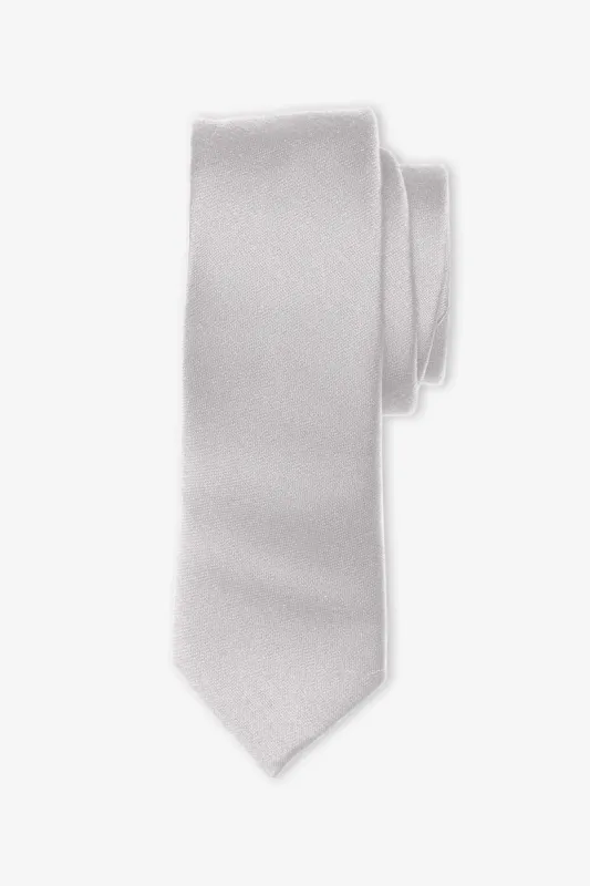 Simon Necktie - Platinum sold by Birdy Grey