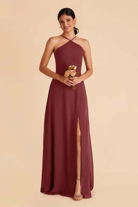 Juliet Chiffon Dress - Rosewood sold by Birdy Grey