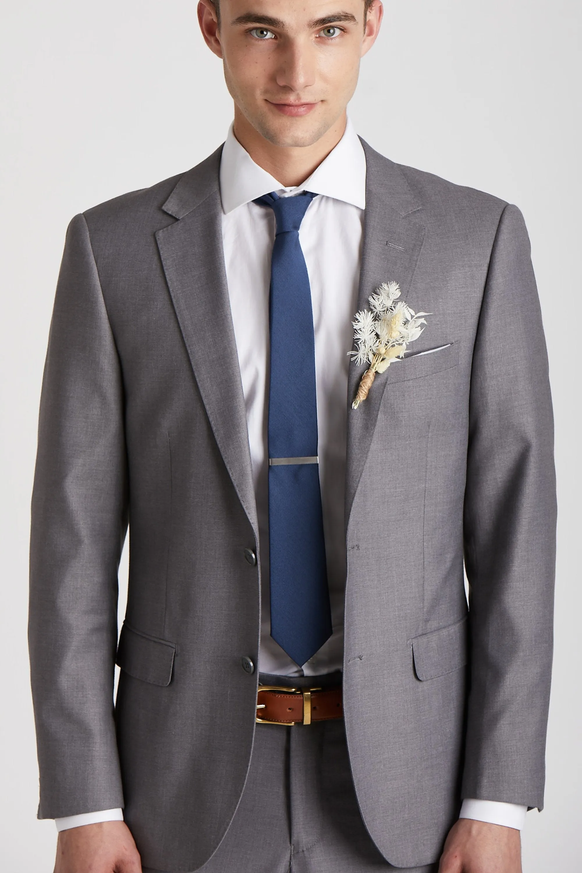 Simon Necktie - Slate Blue sold by Birdy Grey product image thumbnail 2