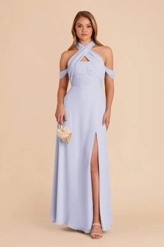 Cara Chiffon Dress - Periwinkle Blue sold by Birdy Grey