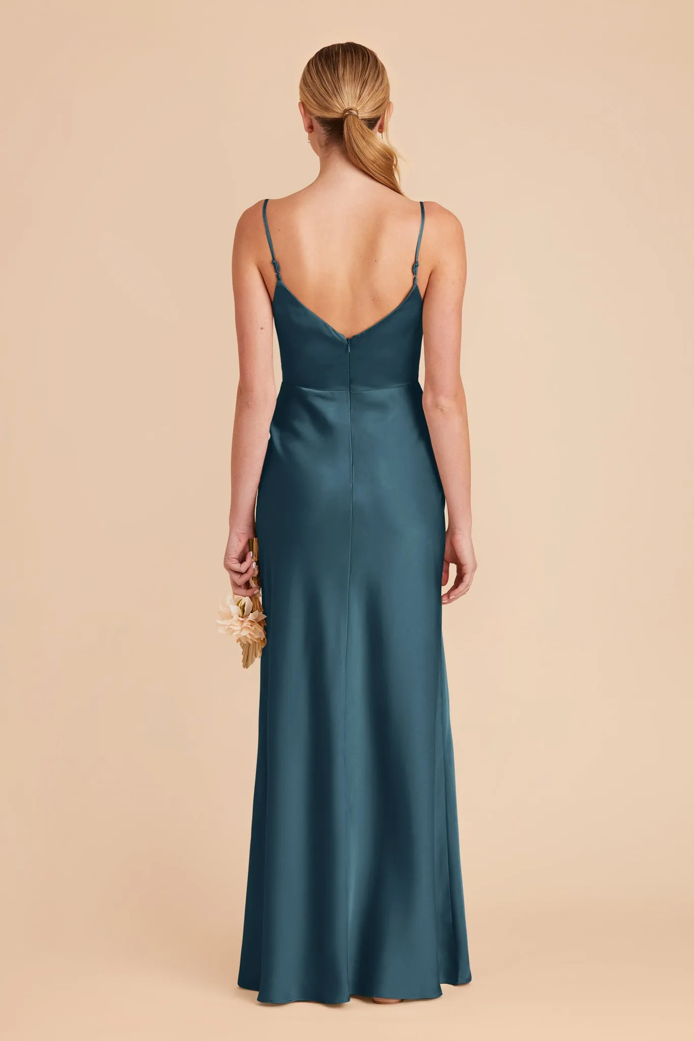 Jay Matte Satin Dress - Dark Teal sold by Birdy Grey product image thumbnail 5