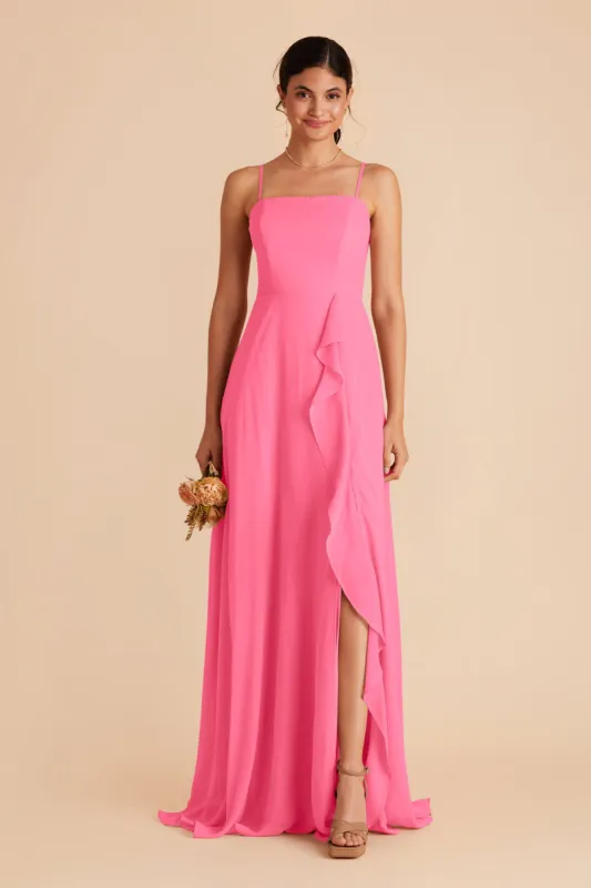 Winnie Convertible Chiffon Dress - Bon Bon Pink sold by Birdy Grey