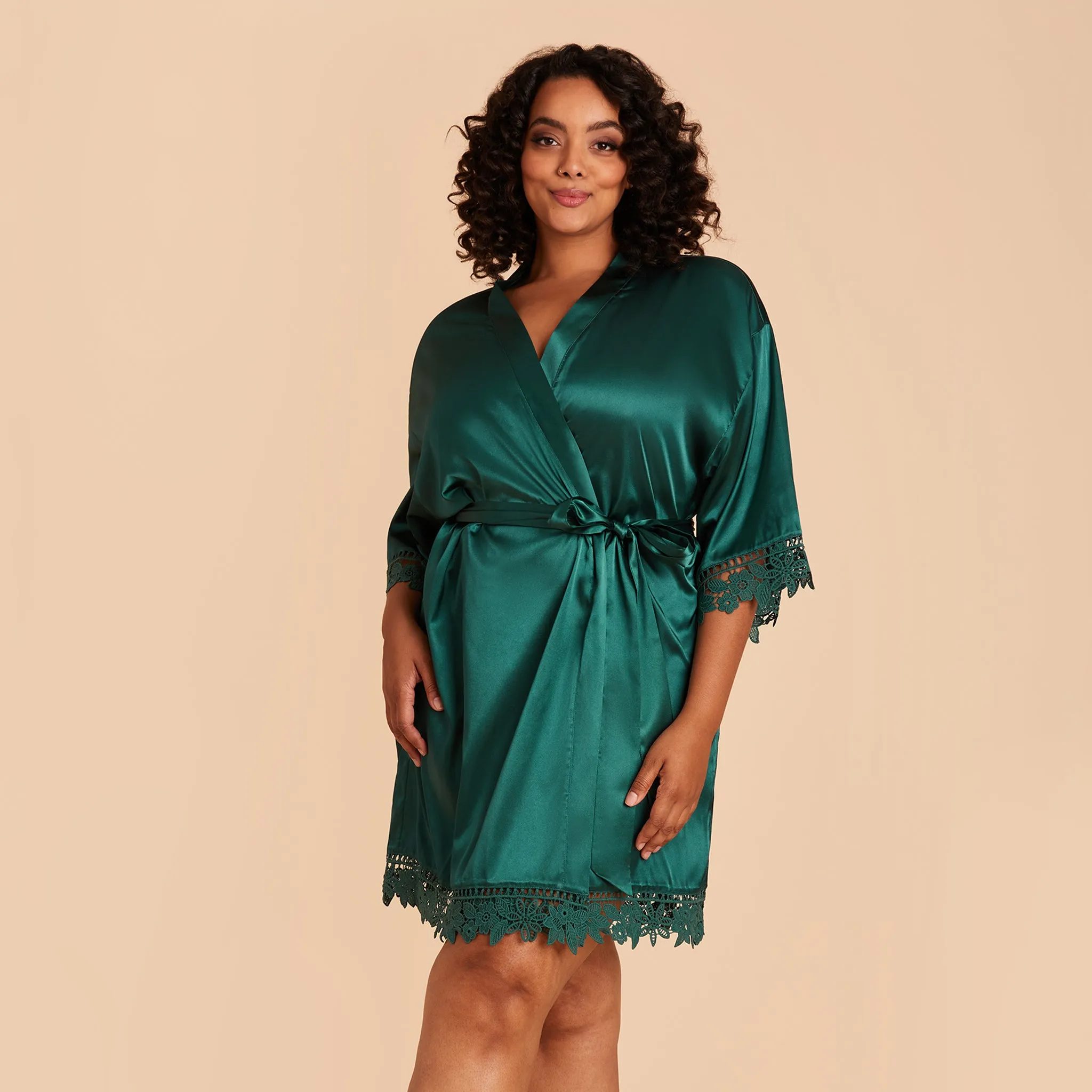Claudine Lace Robe - Emerald sold by Birdy Grey product image thumbnail 4