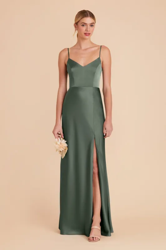 Jay Matte Satin Dress - Eucalyptus sold by Birdy Grey