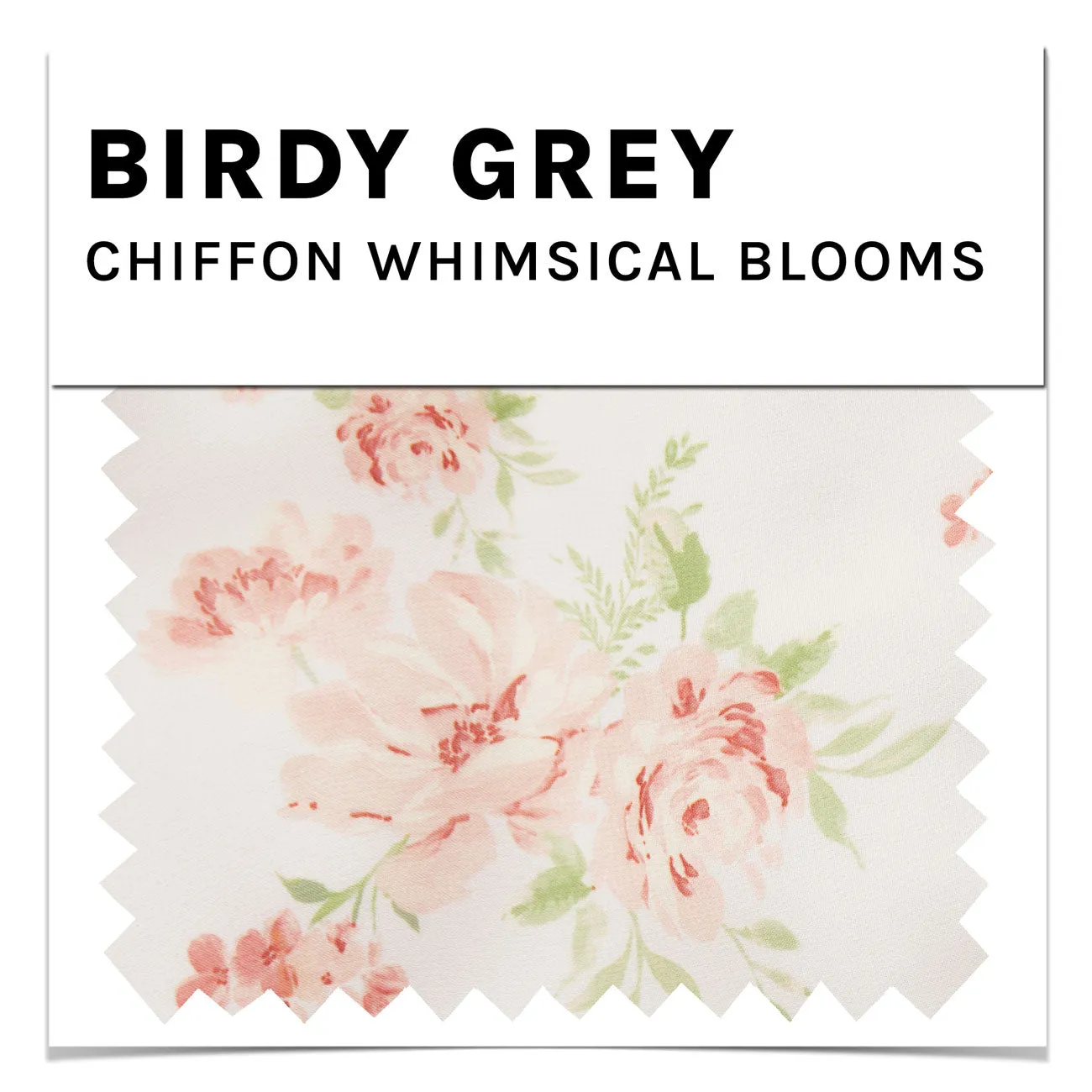 Swatch - Chiffon in Whimsical Blooms sold by Birdy Grey