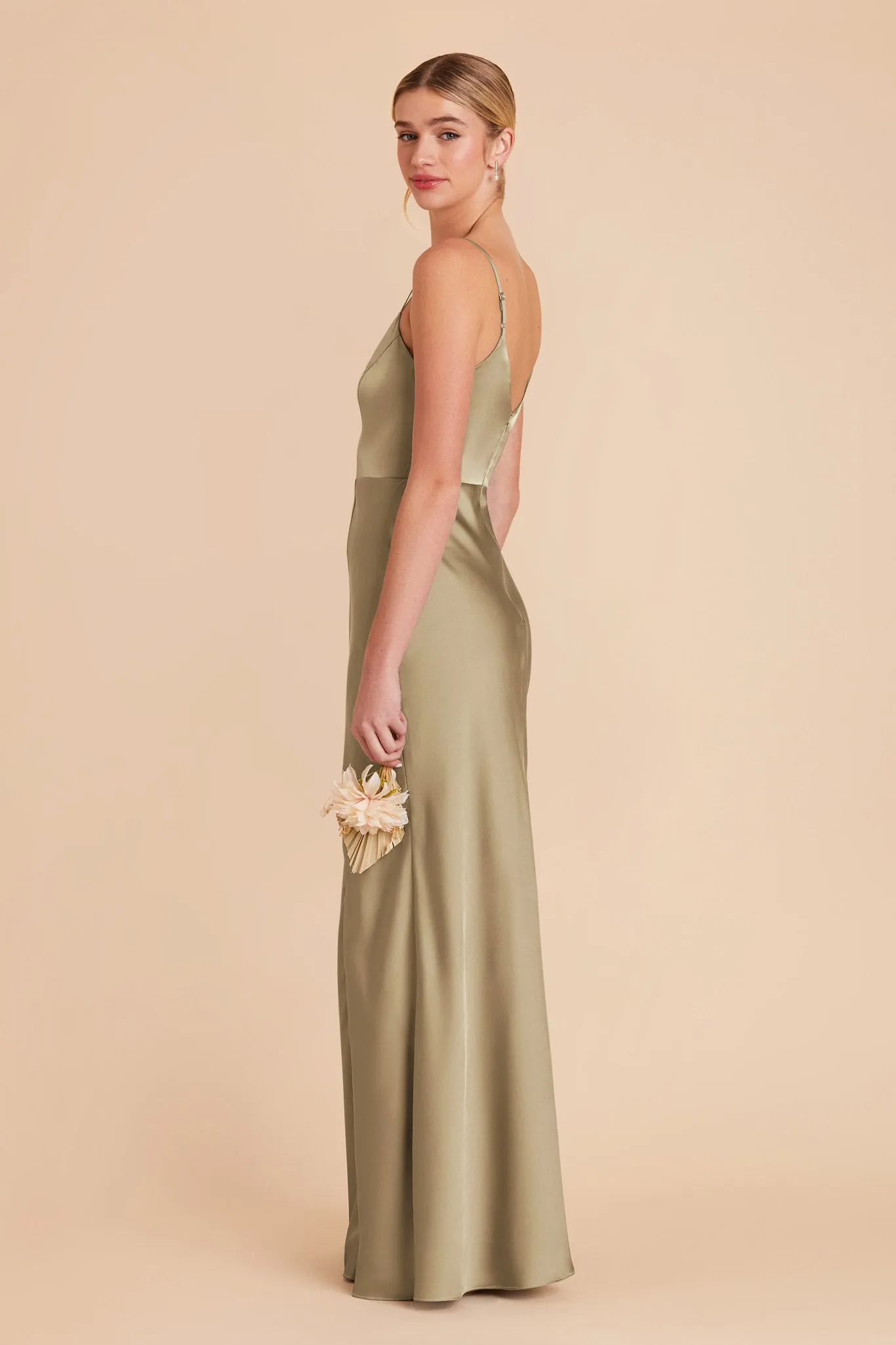 Jay Matte Satin Dress - Moss Green sold by Birdy Grey product image thumbnail 4
