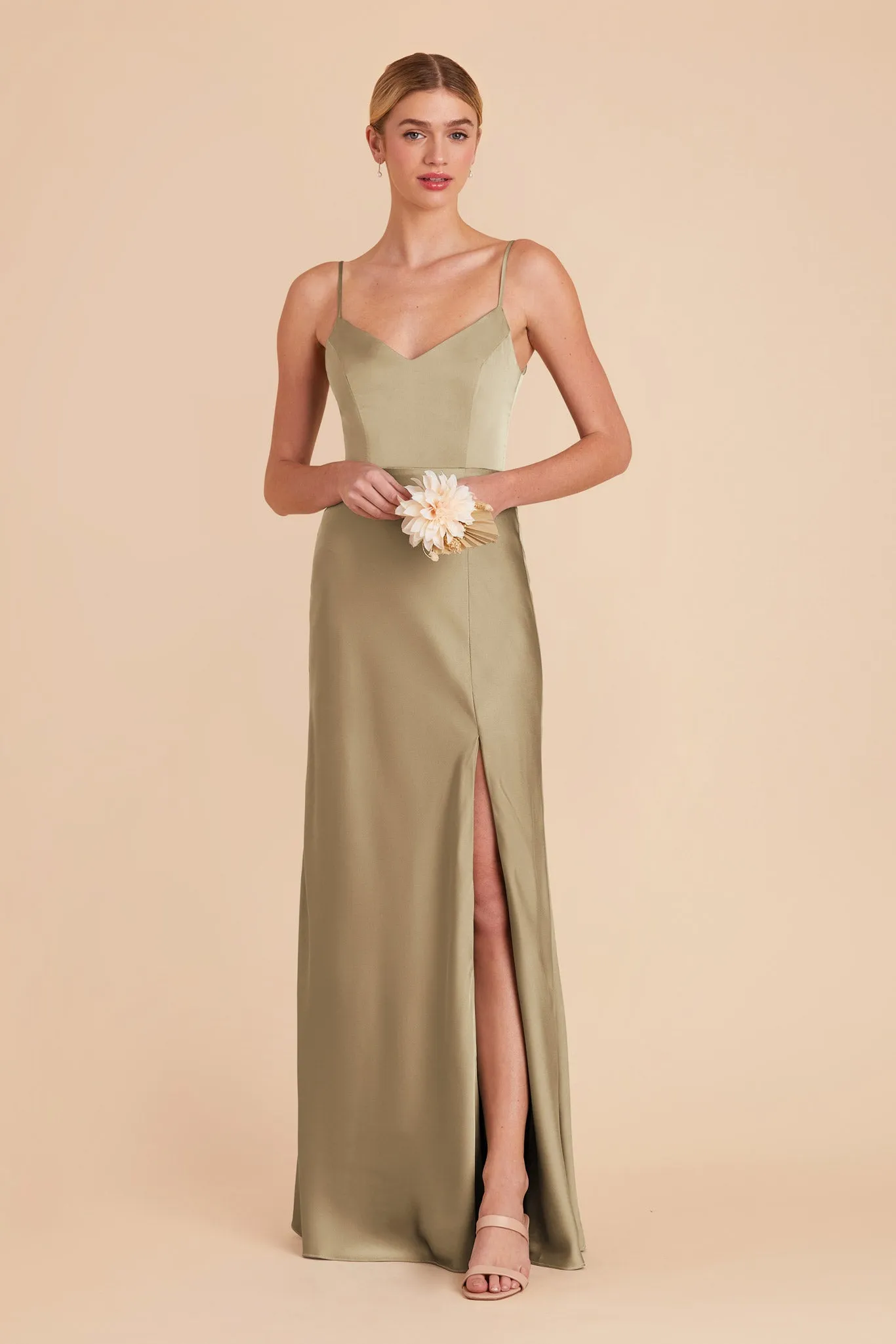 Jay Matte Satin Dress - Moss Green sold by Birdy Grey product image thumbnail 3