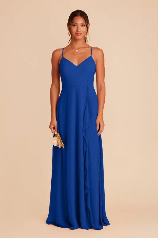 Theresa Chiffon Dress - Cobalt Blue sold by Birdy Grey