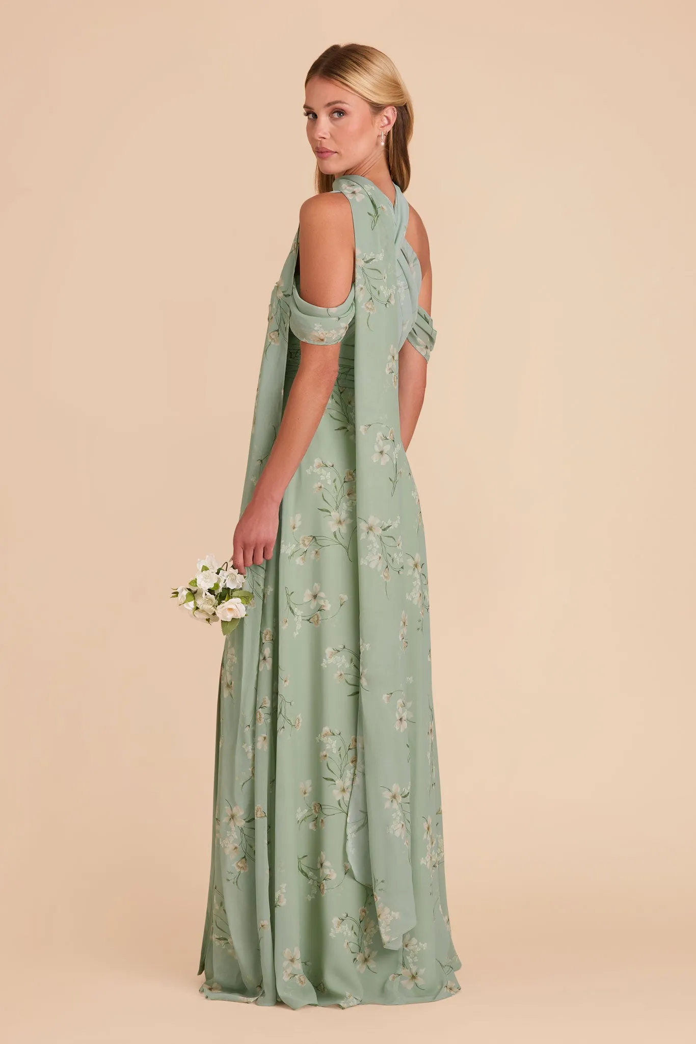 Cara Chiffon Dress - Sage Le Fleur sold by Birdy Grey product image thumbnail 4