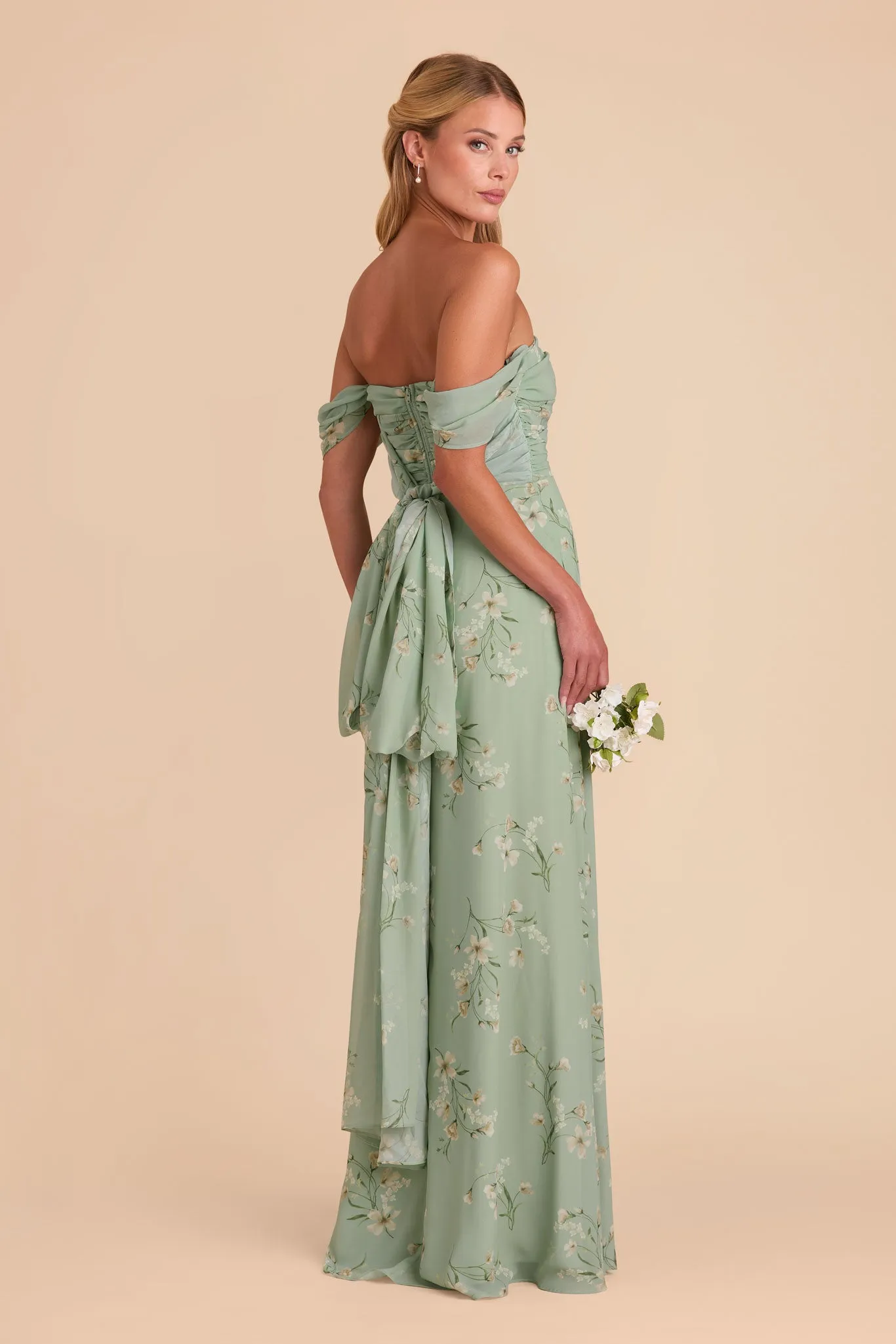 Cara Chiffon Dress - Sage Le Fleur sold by Birdy Grey product image thumbnail 5