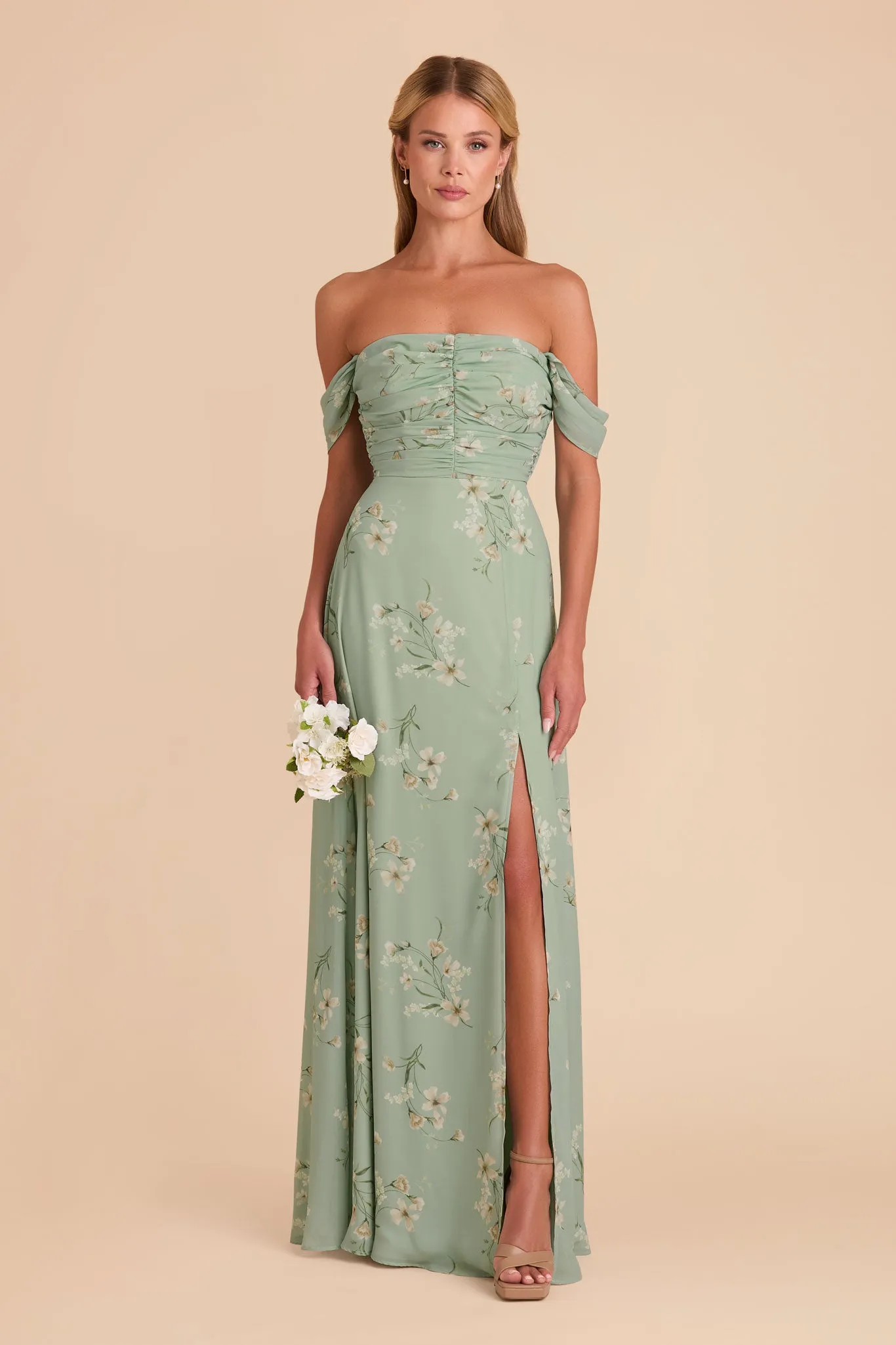 Cara Chiffon Dress - Sage Le Fleur sold by Birdy Grey