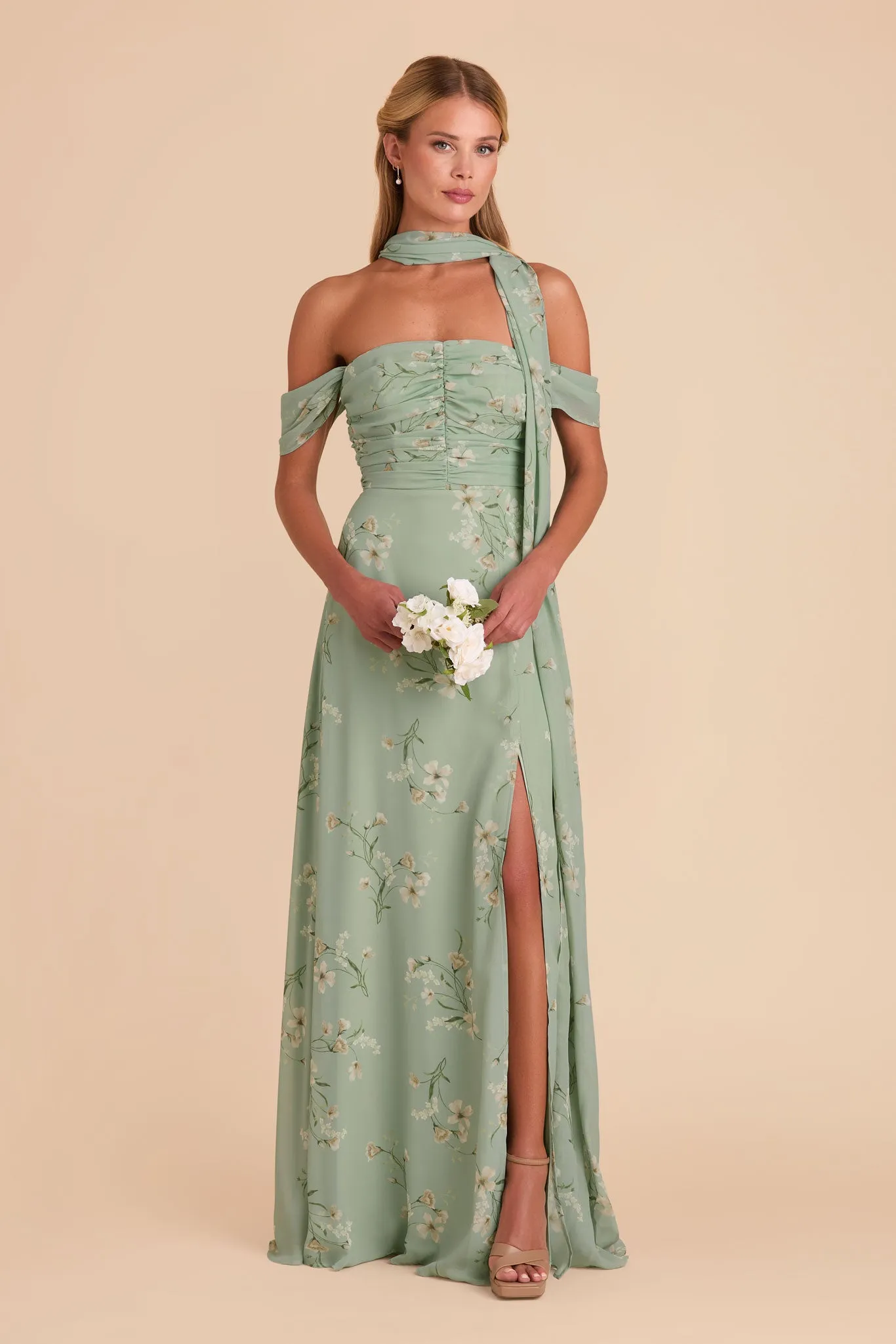 Cara Chiffon Dress - Sage Le Fleur sold by Birdy Grey product image thumbnail 2