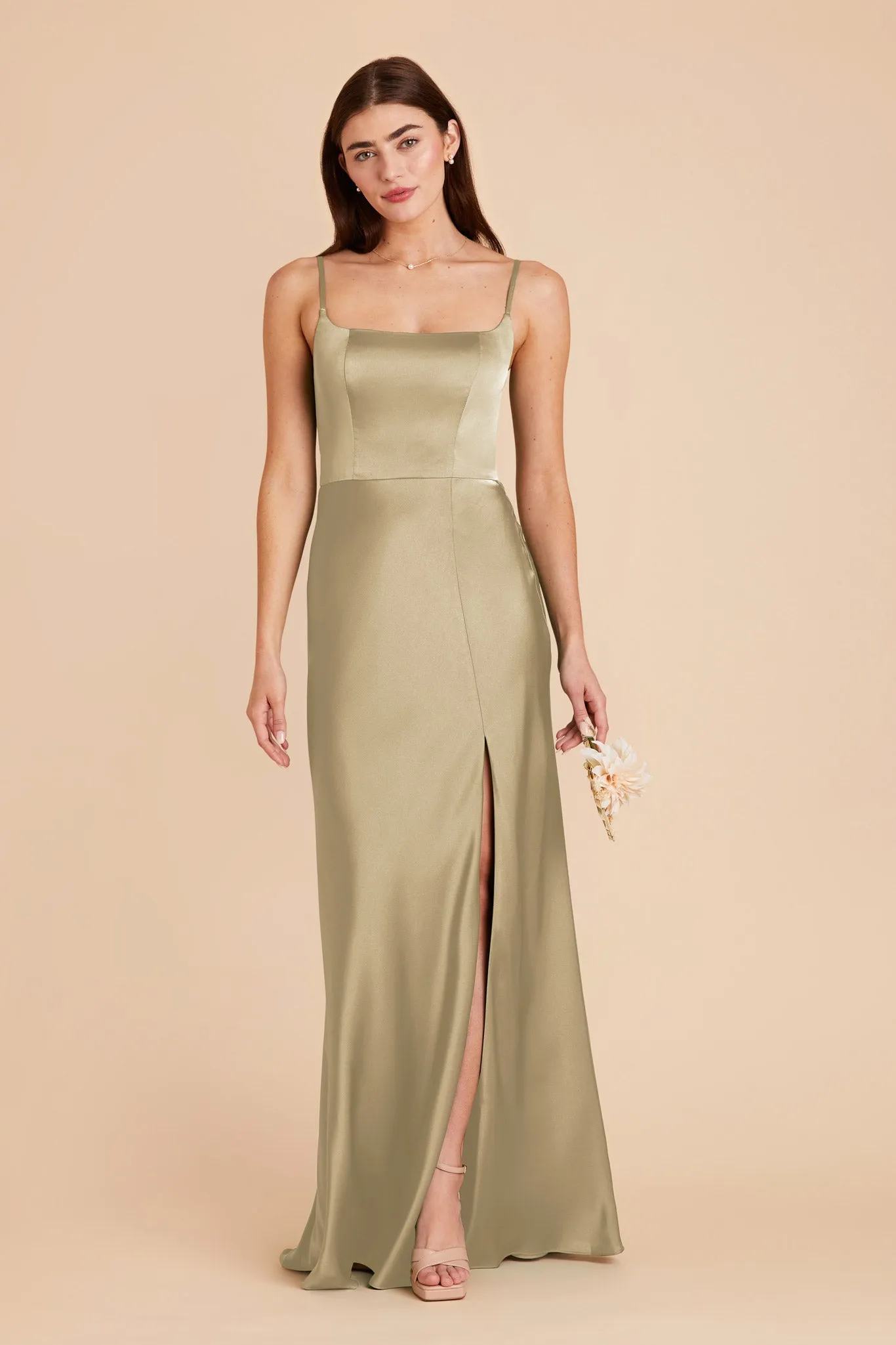 Mai Matte Satin Dress - Moss Green sold by Birdy Grey product image thumbnail 4