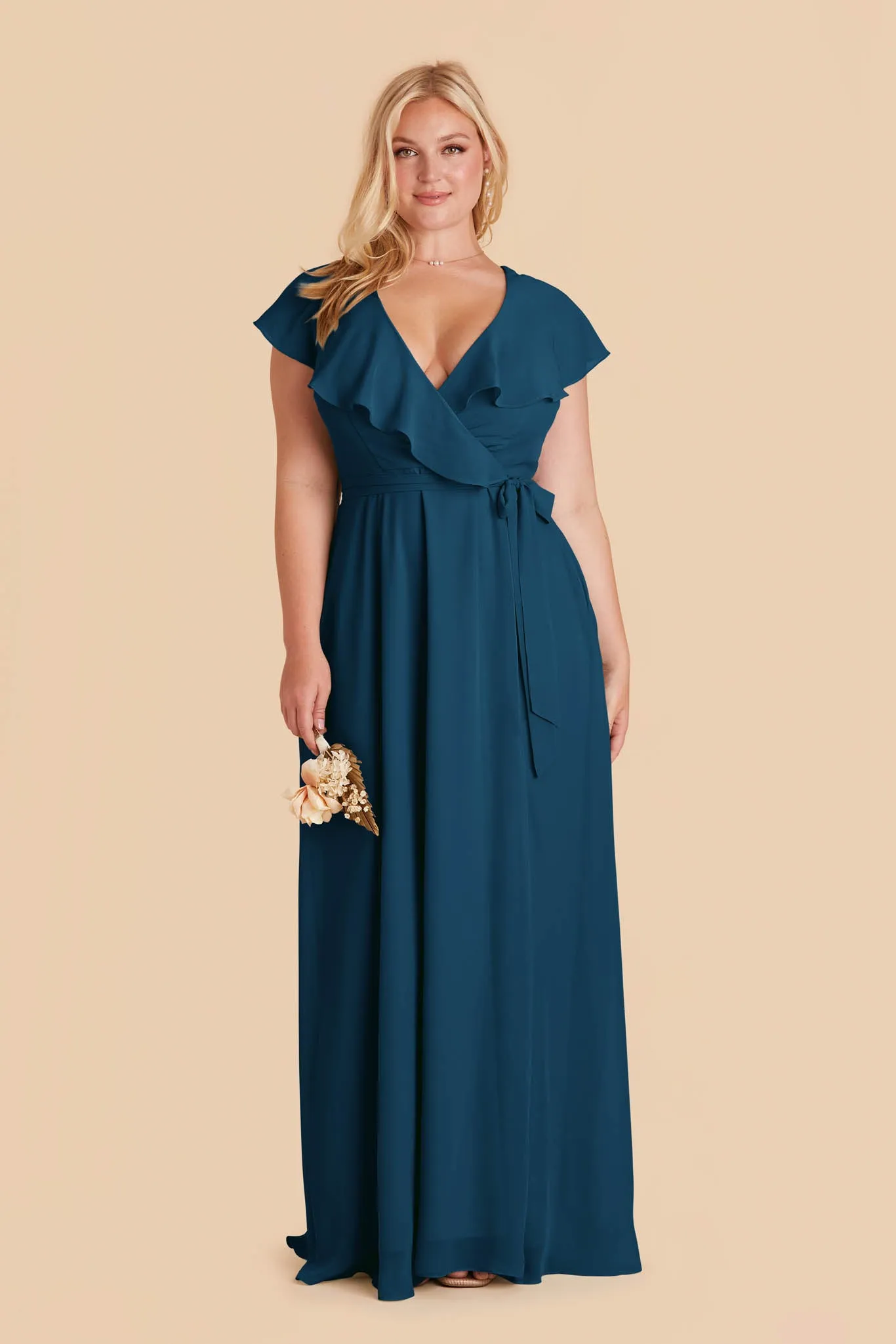 Jackson Chiffon Dress - Ocean Blue sold by Birdy Grey product image thumbnail 2