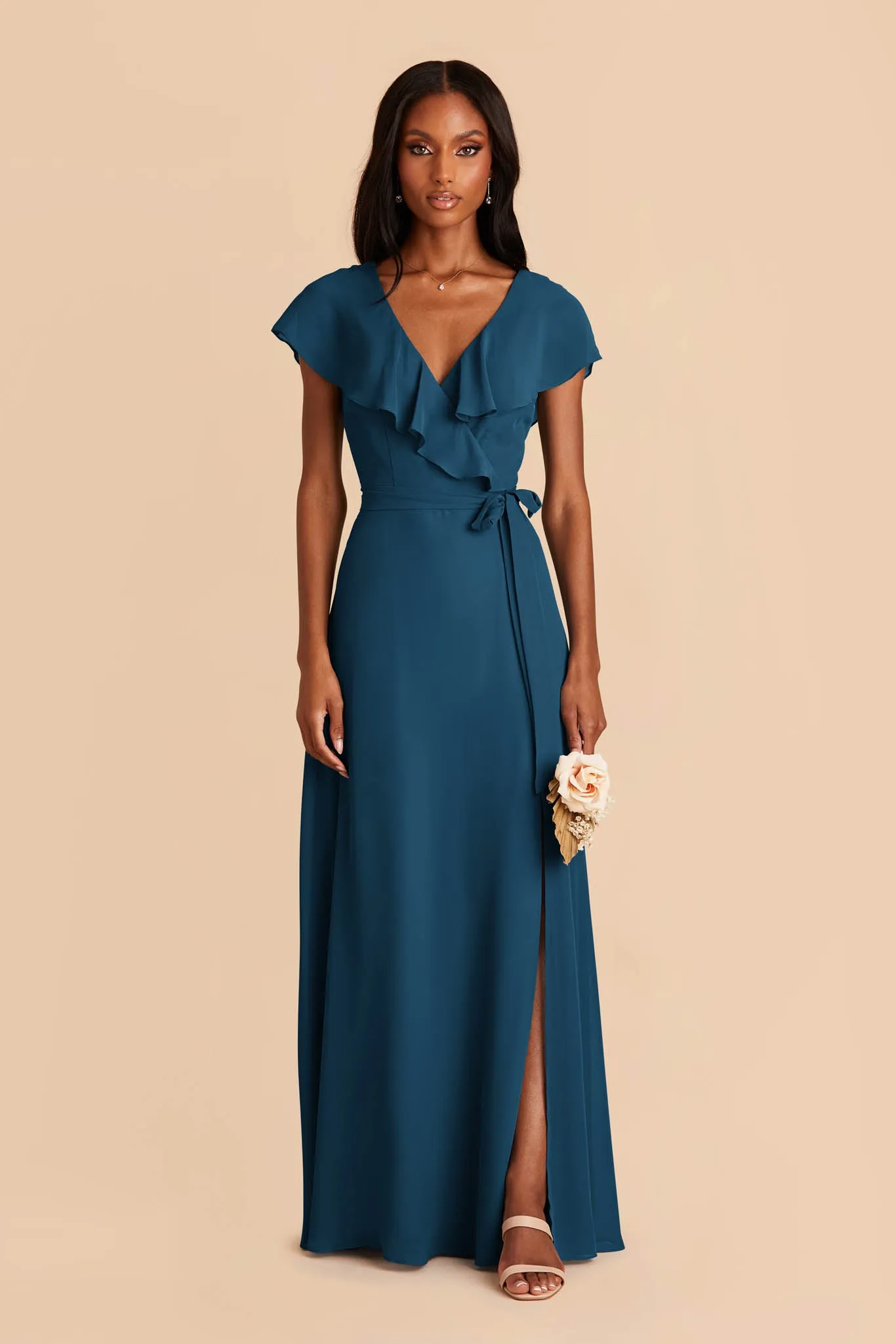Jackson Chiffon Dress - Ocean Blue sold by Birdy Grey