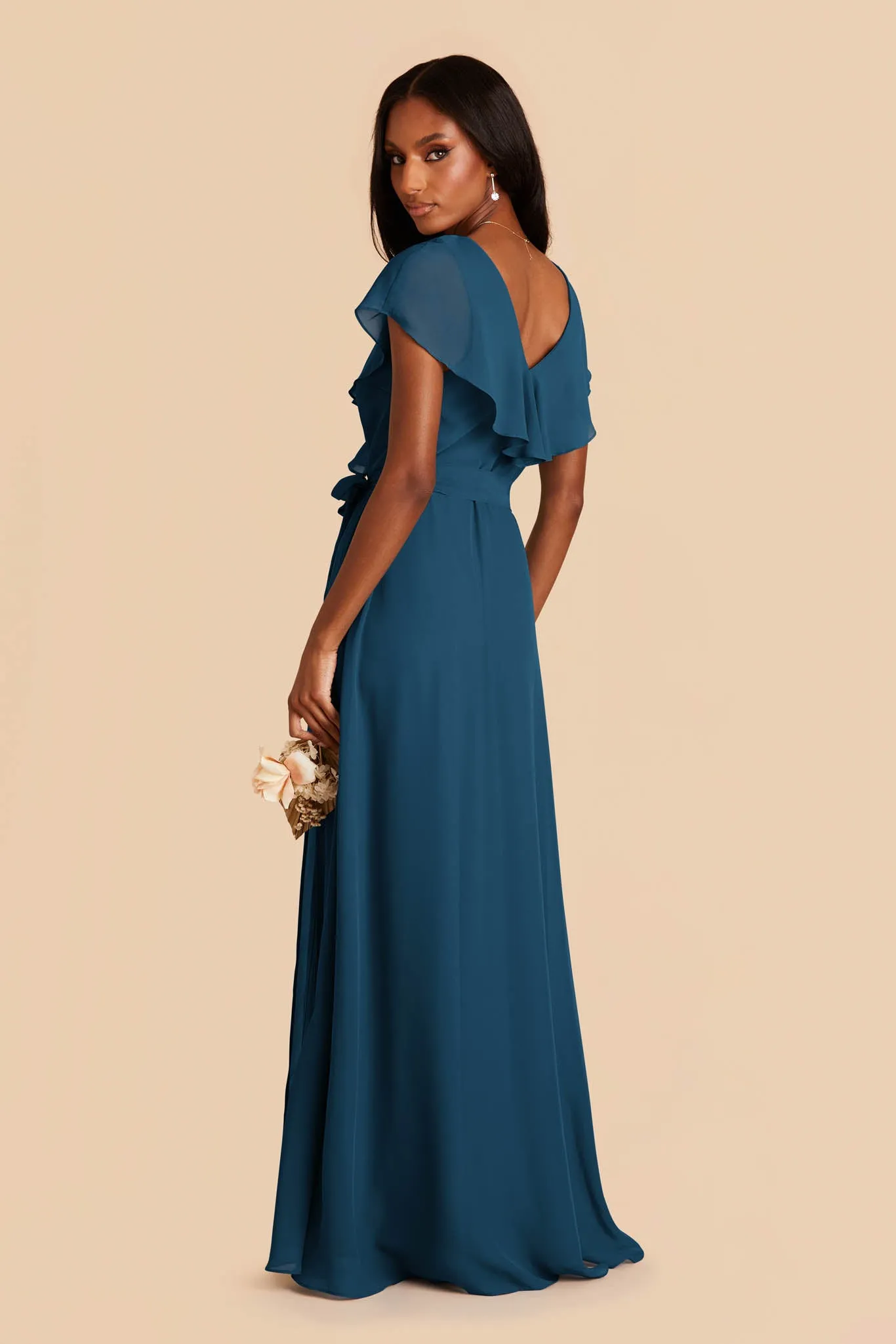 Jackson Chiffon Dress - Ocean Blue sold by Birdy Grey product image thumbnail 5