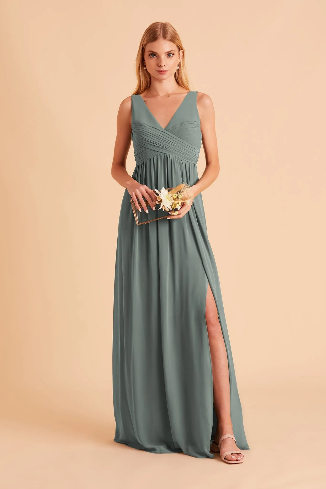 Laurie Empire Dress - Sea Glass sold by Birdy Grey product image thumbnail 4