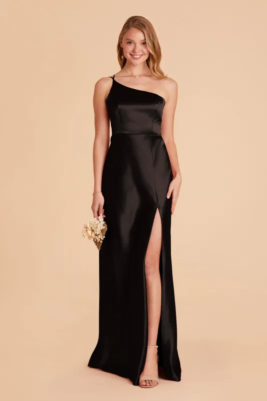 Kensie Shiny Satin Dress - Black sold by Birdy Grey