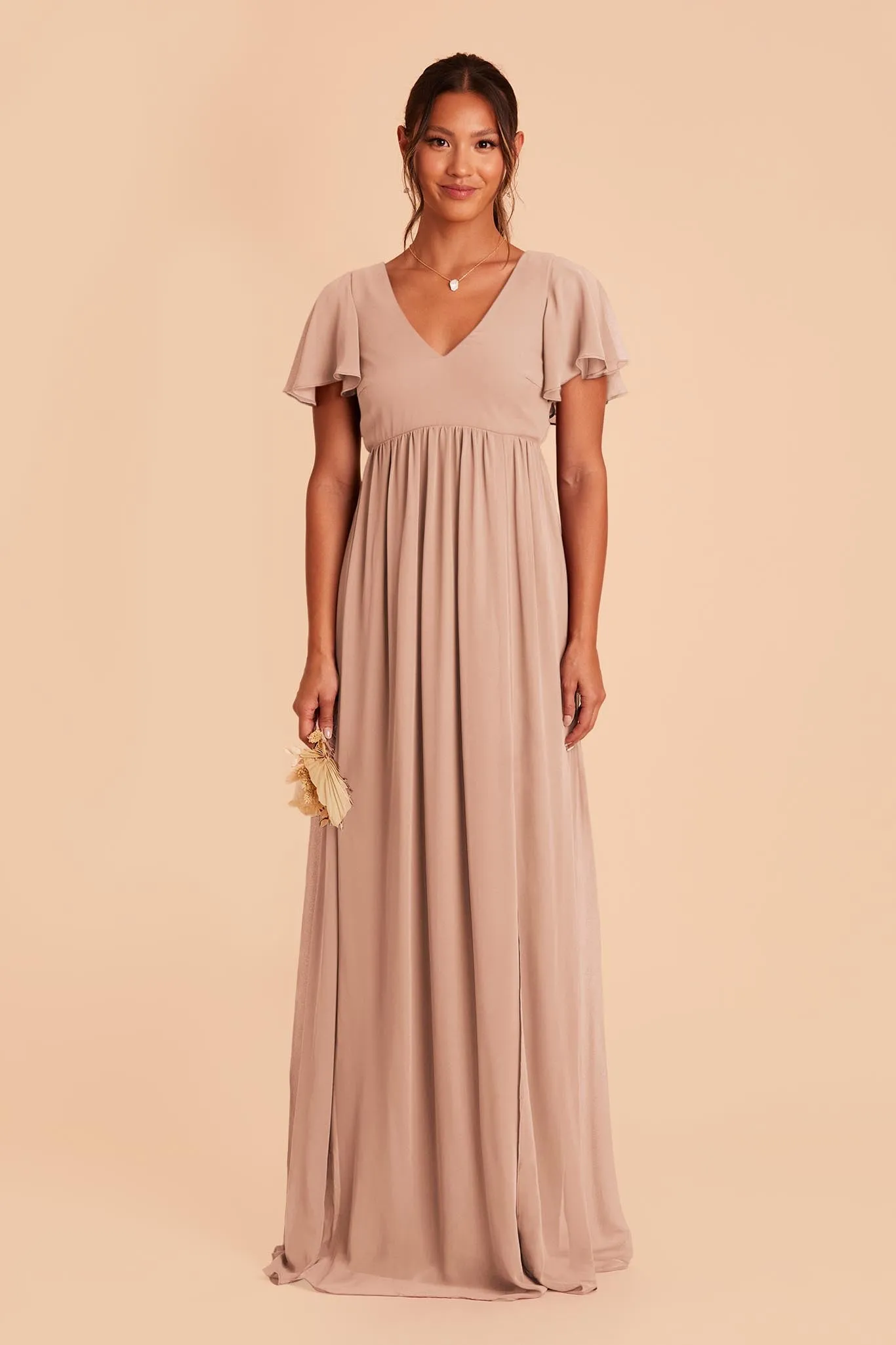 Hannah Empire Dress - Taupe sold by Birdy Grey product image thumbnail 5