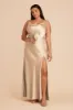 Lisa Long Matte Satin Dress - Gold sold by Birdy Grey