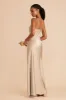 Lisa Long Matte Satin Dress - Gold sold by Birdy Grey