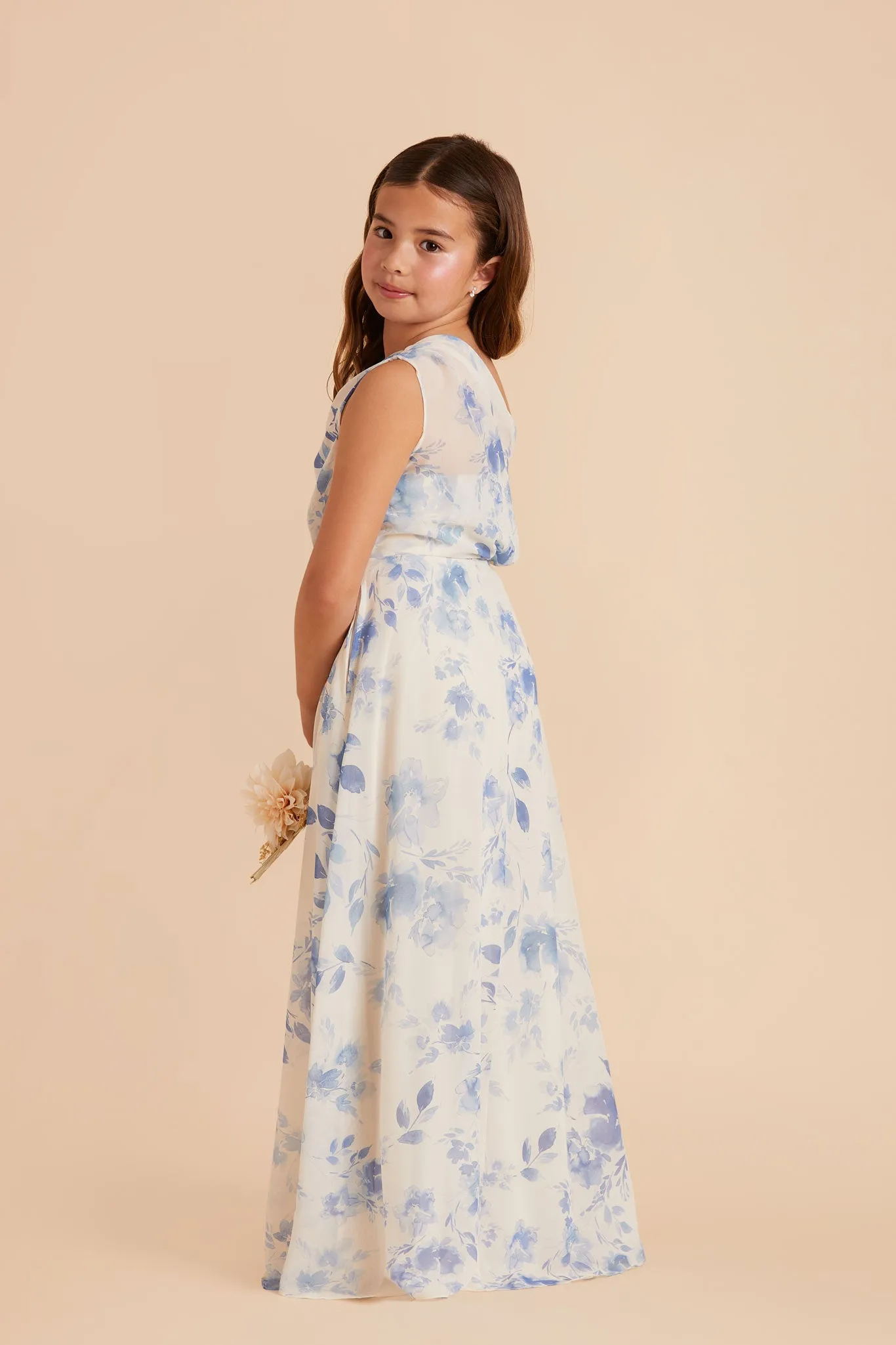 Kiara Junior Chiffon Dress - Blue Rococo Floral sold by Birdy Grey product image thumbnail 2