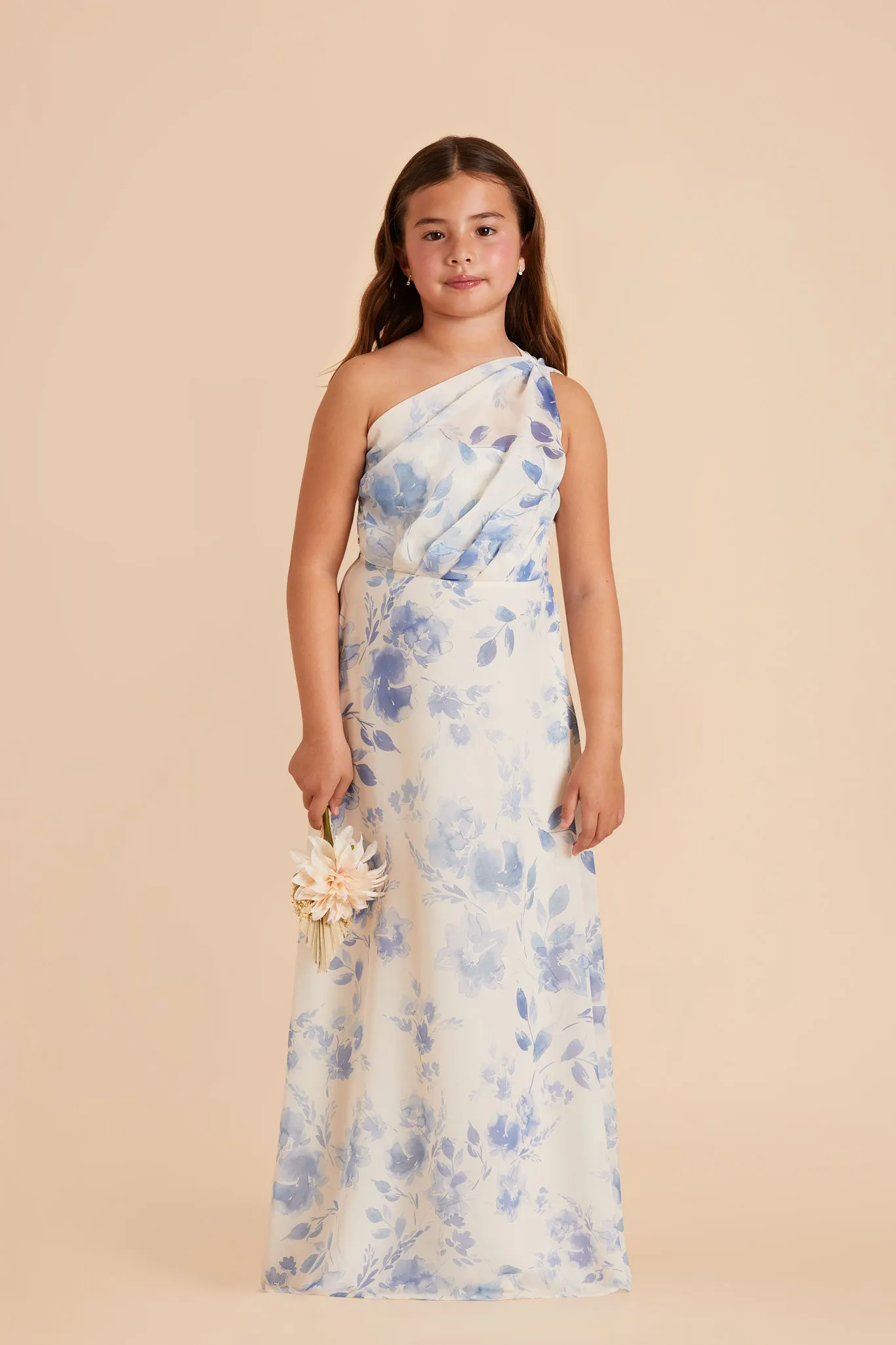 Kiara Junior Chiffon Dress - Blue Rococo Floral sold by Birdy Grey product image thumbnail 3