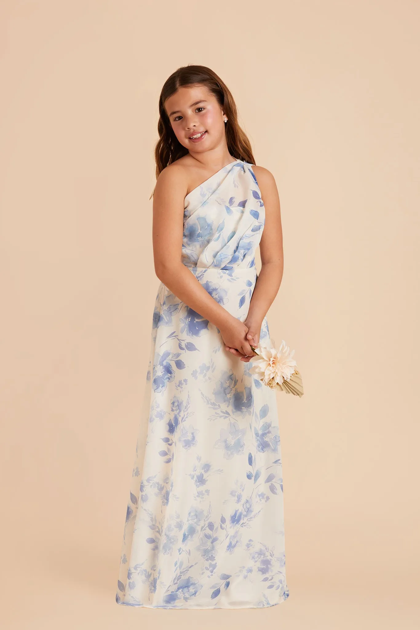 Kiara Junior Chiffon Dress - Blue Rococo Floral sold by Birdy Grey