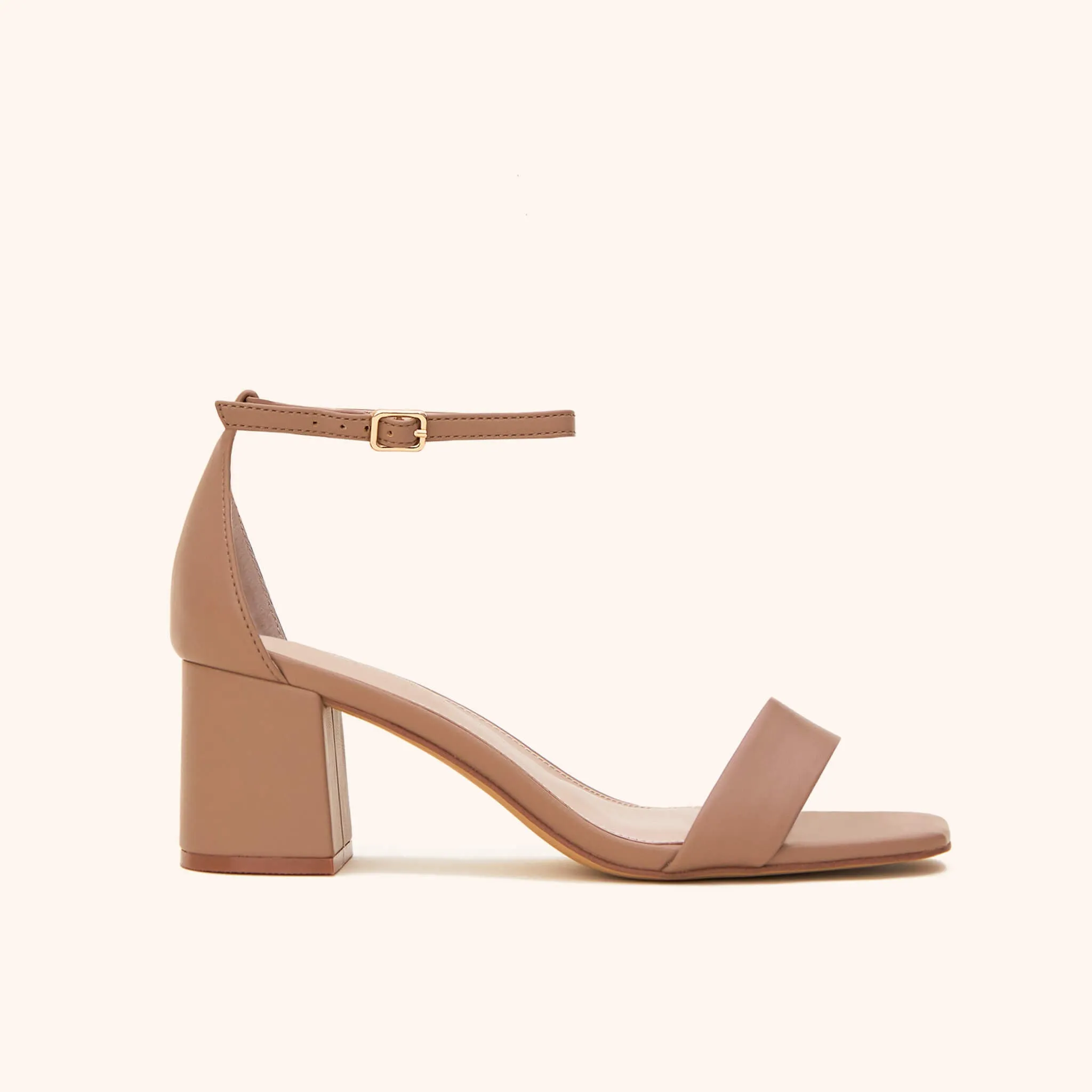 Natalie Chunky Heel - Mocha sold by Birdy Grey