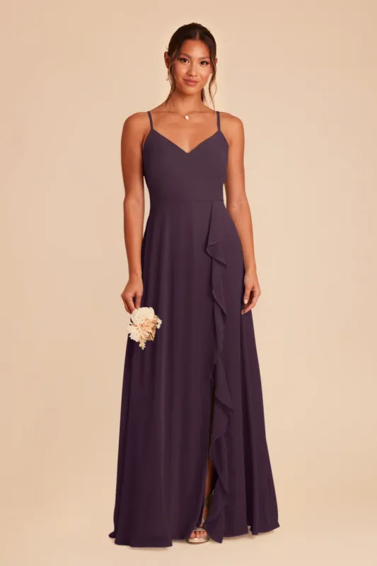 Theresa Chiffon Dress - Plum sold by Birdy Grey