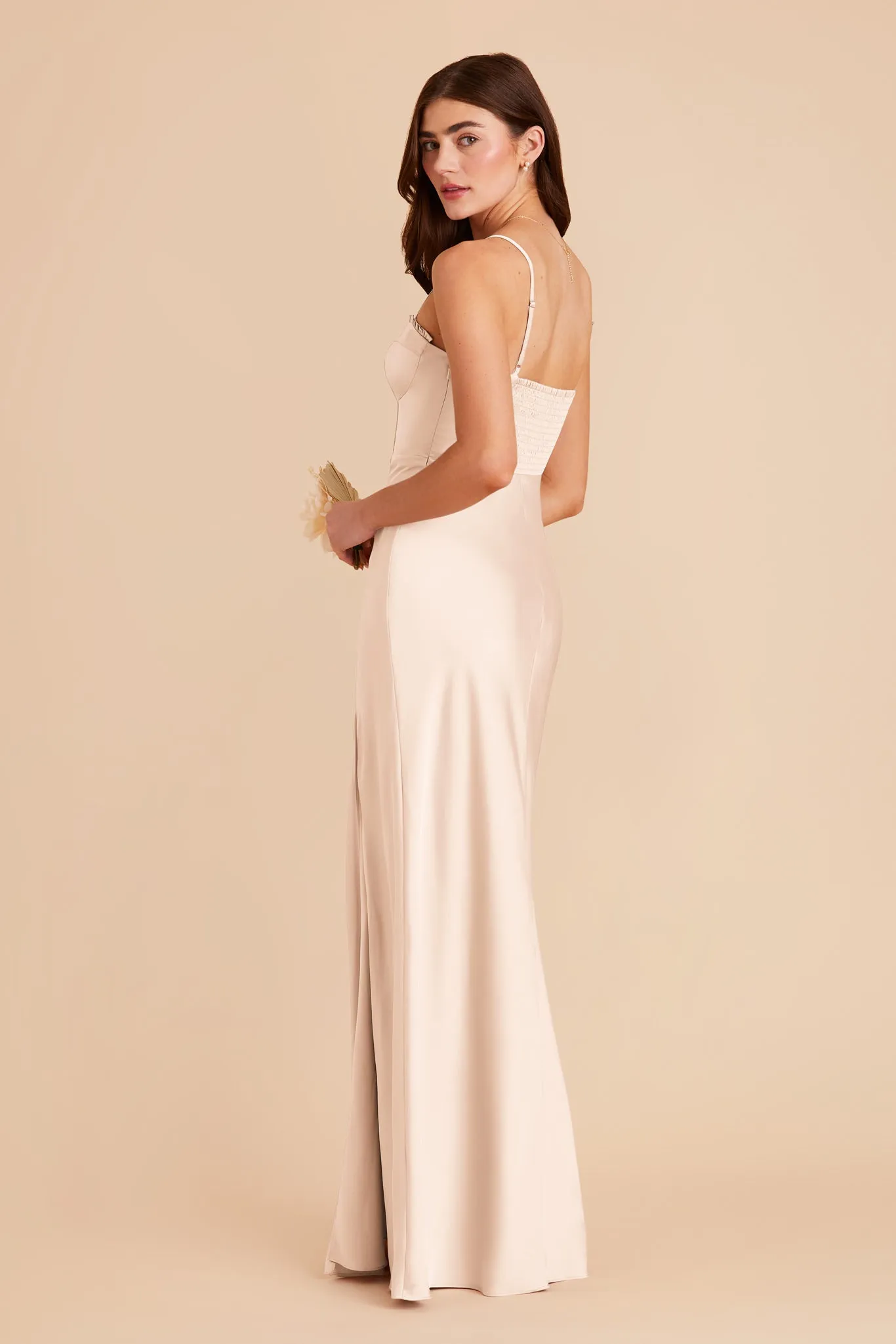Jessica Matte Satin Dress - Champagne sold by Birdy Grey product image thumbnail 4