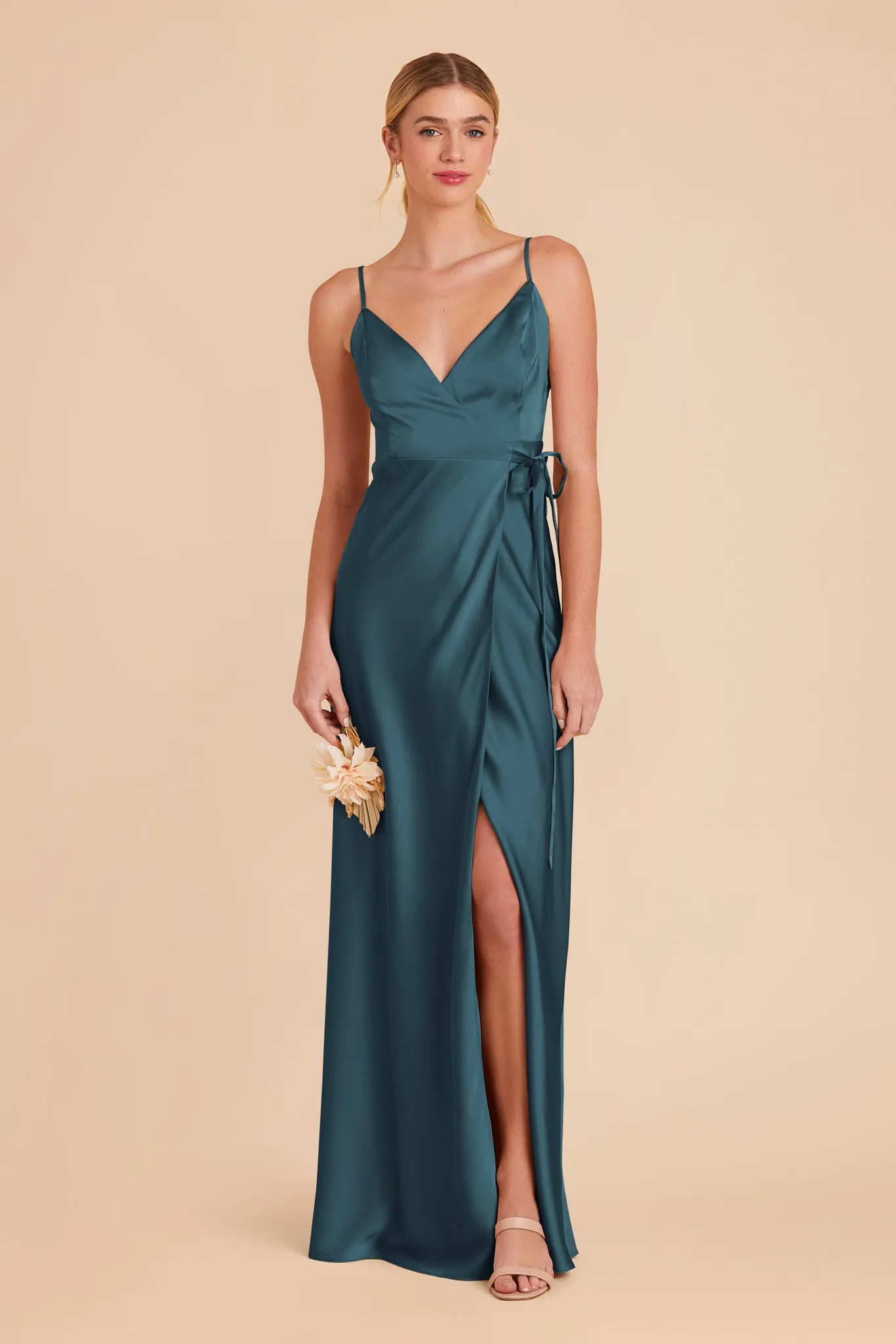 Cindy Matte Satin Dress - Dark Teal sold by Birdy Grey product image thumbnail 3