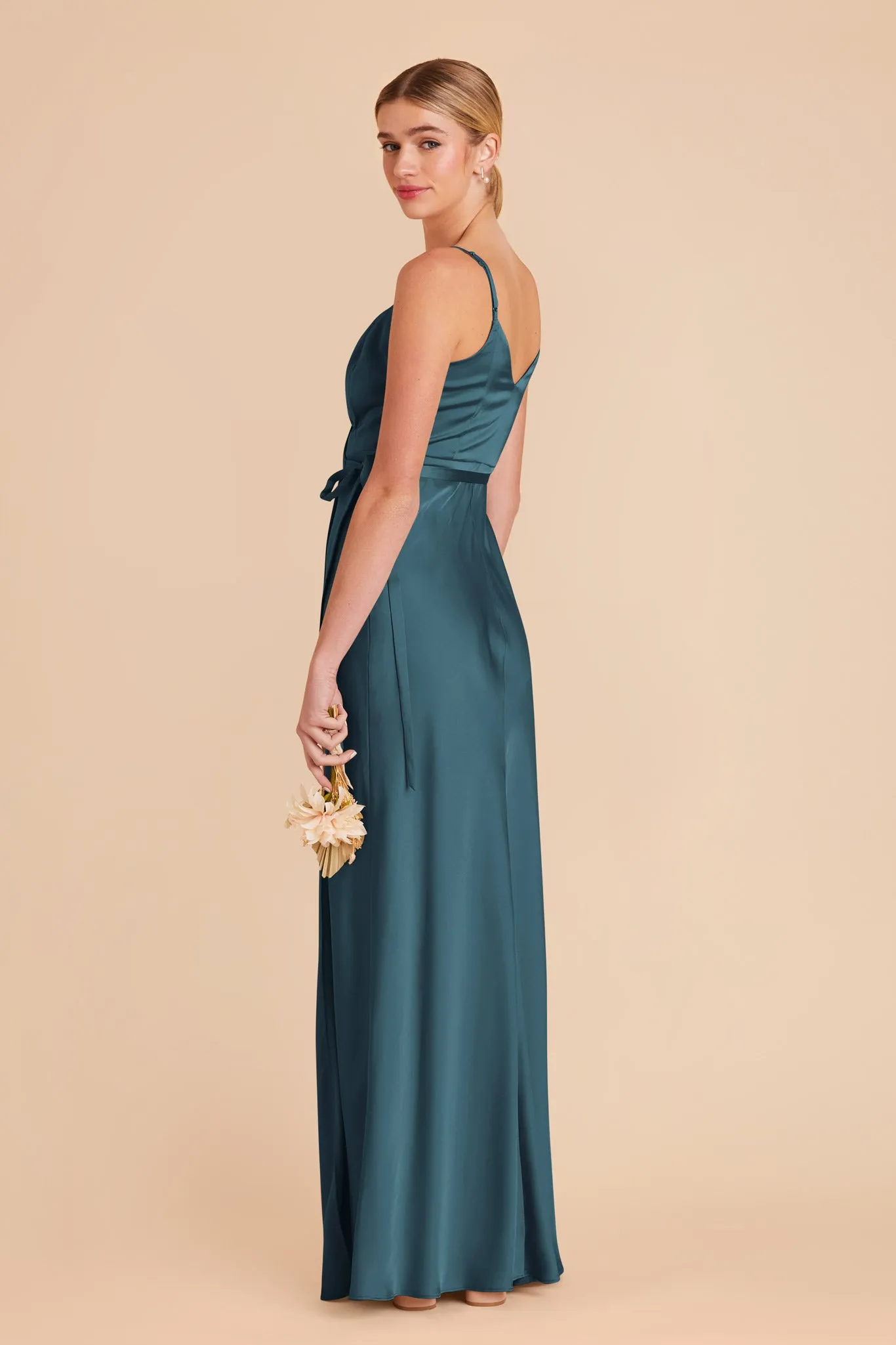 Cindy Matte Satin Dress - Dark Teal sold by Birdy Grey product image thumbnail 5