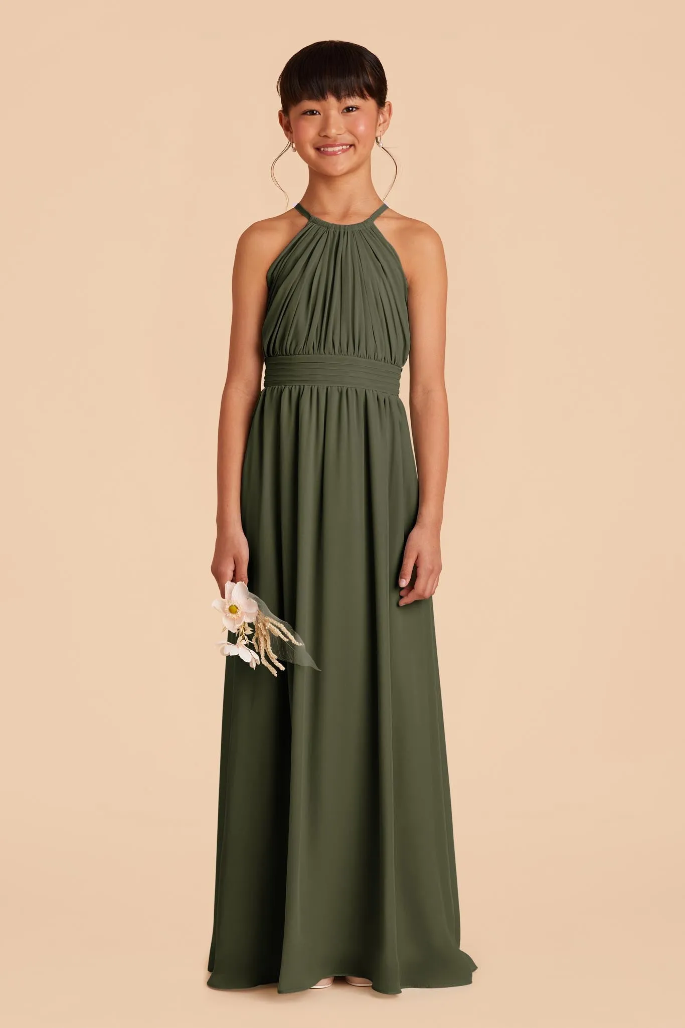 Sienna Junior Dress - Olive sold by Birdy Grey