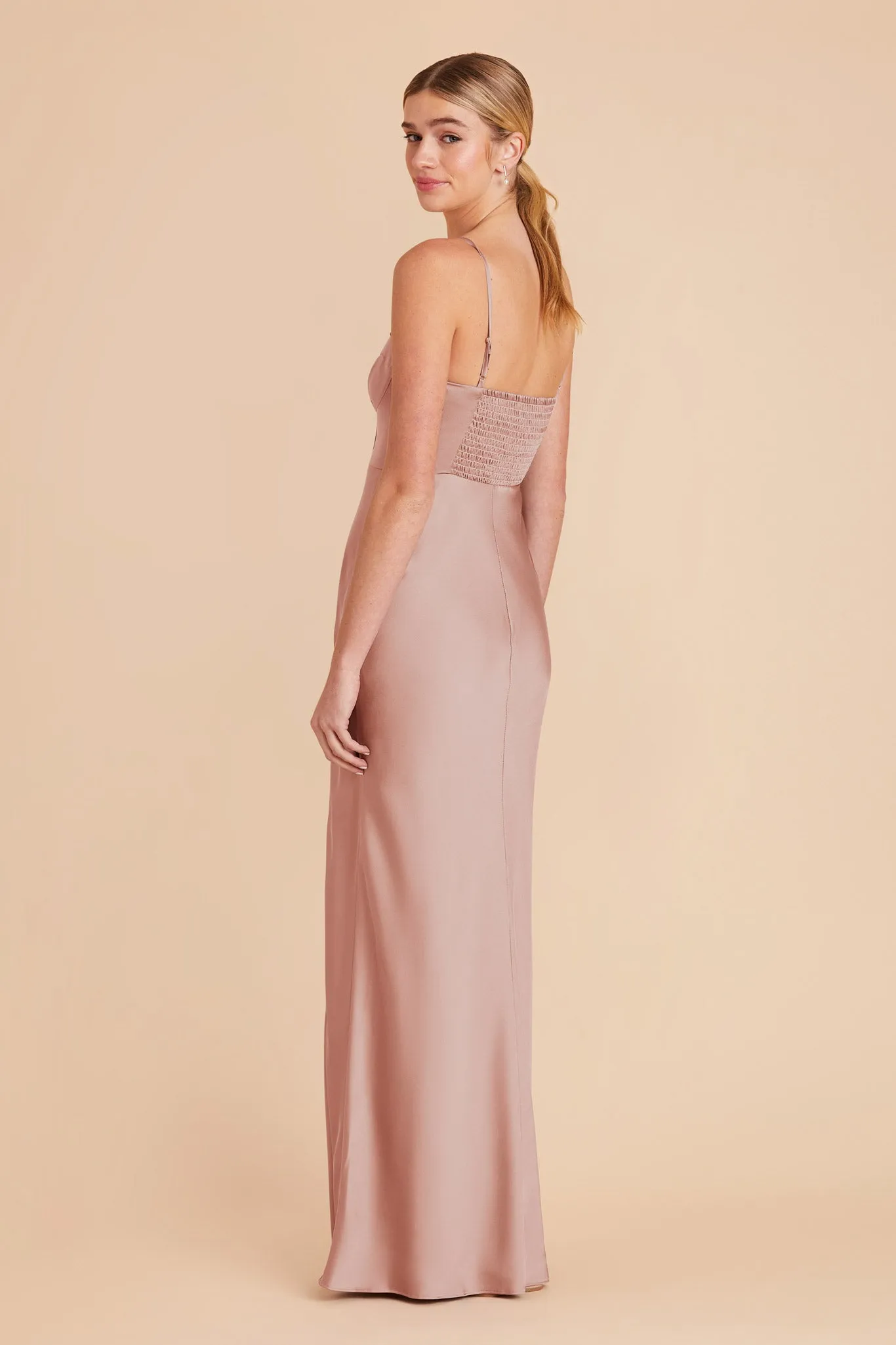 Jessica Matte Satin Dress - English Rose sold by Birdy Grey product image thumbnail 4