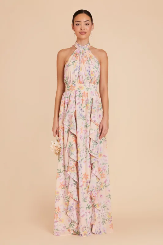 Joyce Chiffon Dress - Botanical Blooms sold by Birdy Grey