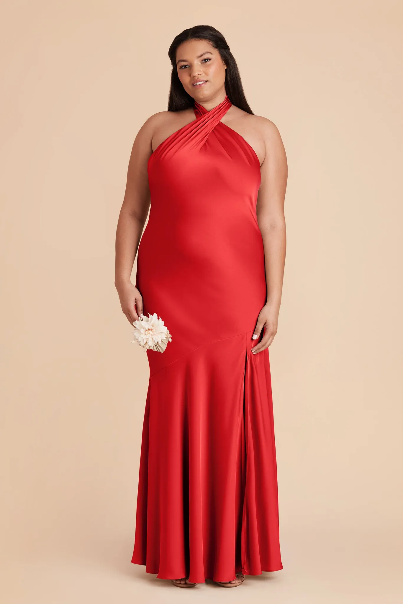 Stephanie Matte Satin Dress - Ruby Red sold by Birdy Grey product image thumbnail 2