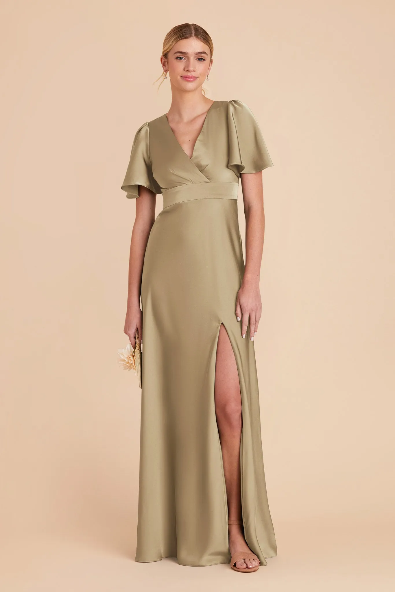 Marni Matte Satin Dress - Moss Green sold by Birdy Grey product image thumbnail 2