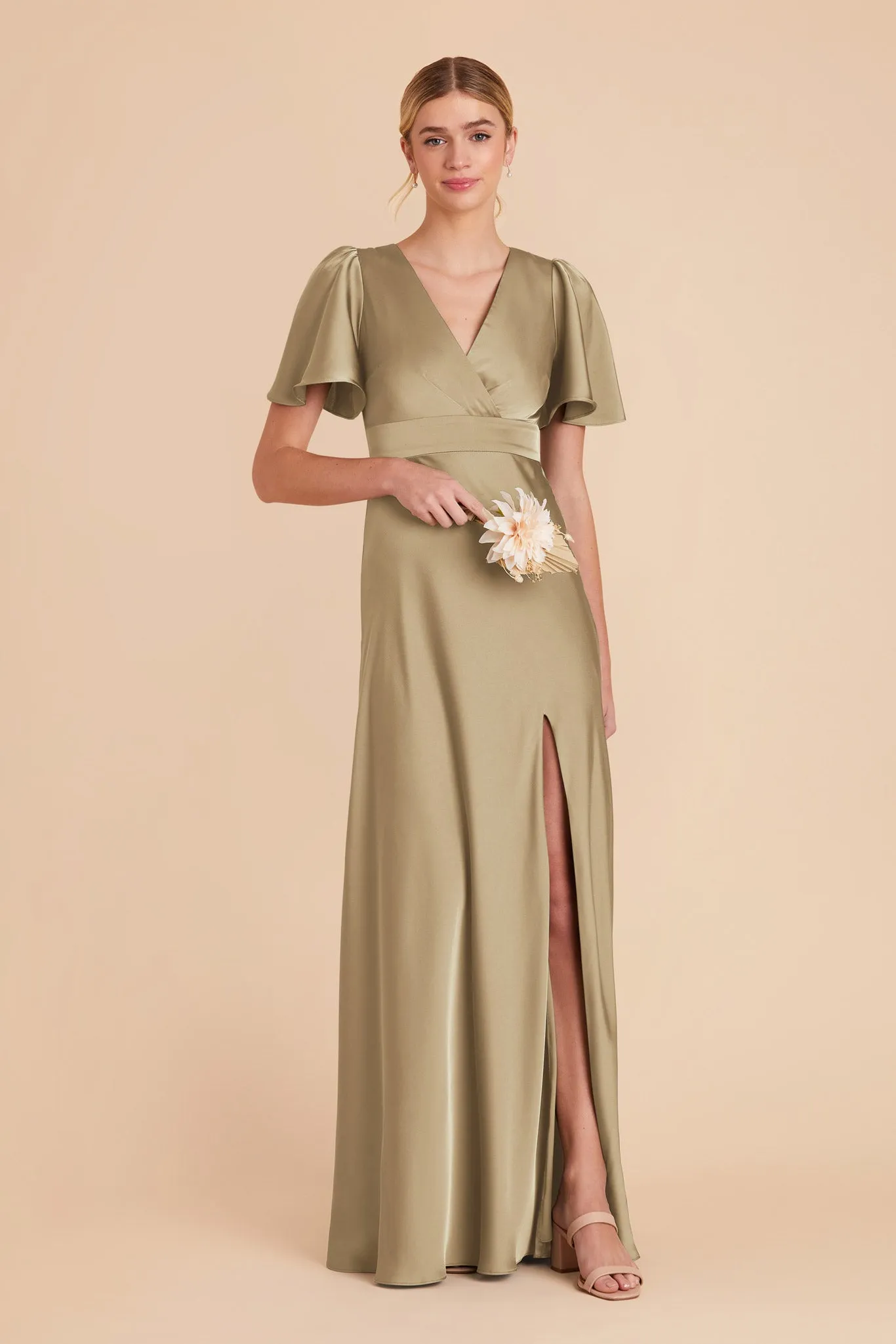 Marni Matte Satin Dress - Moss Green sold by Birdy Grey product image thumbnail 4