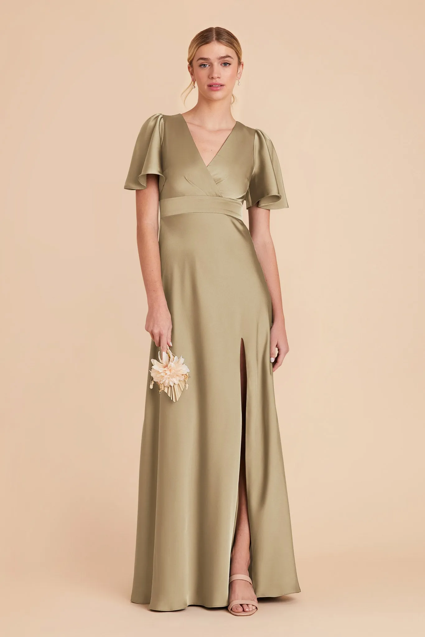 Marni Matte Satin Dress - Moss Green sold by Birdy Grey product image thumbnail 3