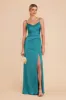 Catherine Matte Satin Dress - Teal sold by Birdy Grey