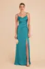 Catherine Matte Satin Dress - Teal sold by Birdy Grey