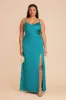 Catherine Matte Satin Dress - Teal sold by Birdy Grey