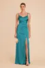 Catherine Matte Satin Dress - Teal sold by Birdy Grey