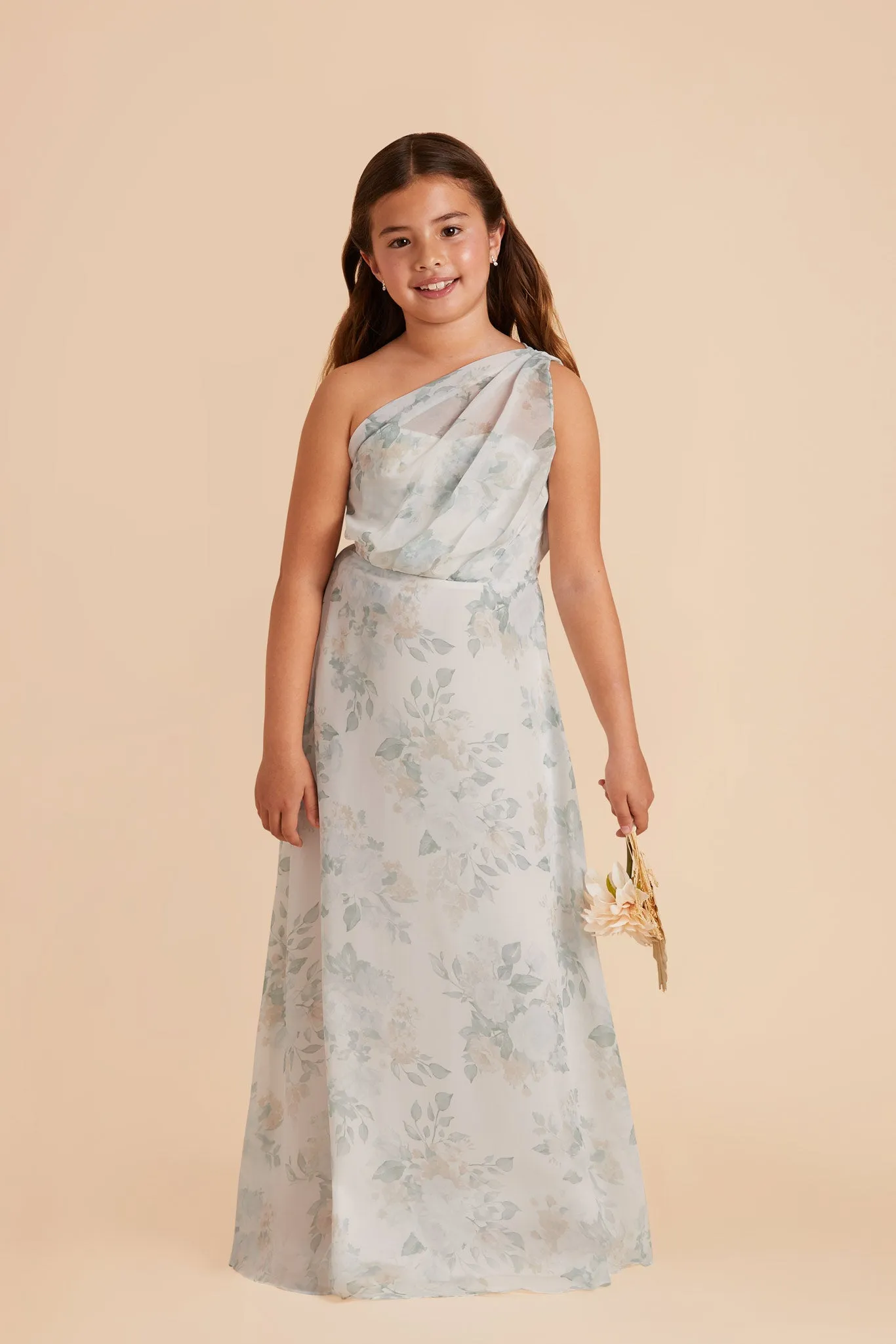 Kiara Junior Chiffon Dress - Sage Spring Garden sold by Birdy Grey