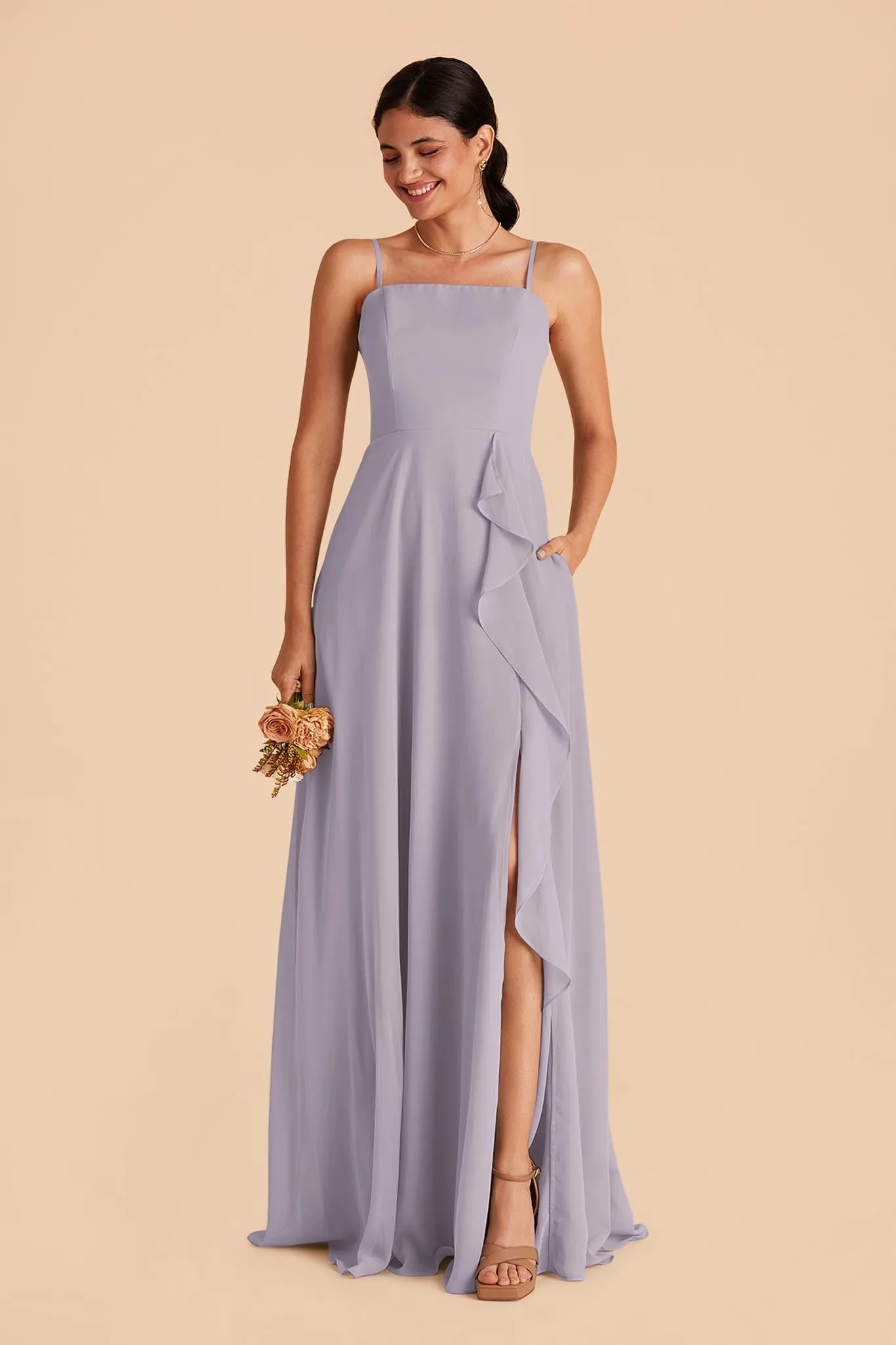 Winnie Convertible Chiffon Dress - Dusty Lilac sold by Birdy Grey product image thumbnail 4